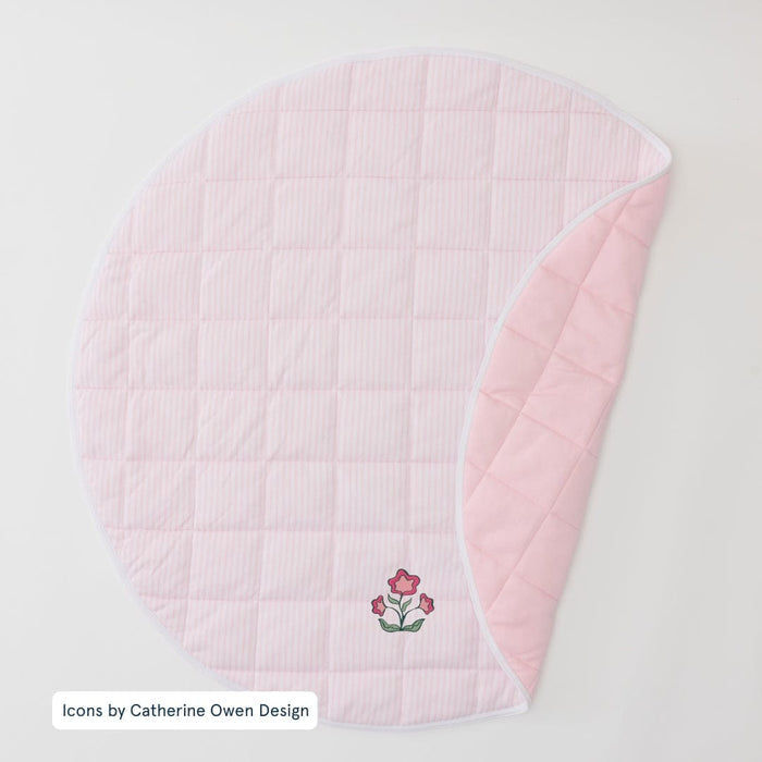 Flower on Pink Mat / No Embroidery