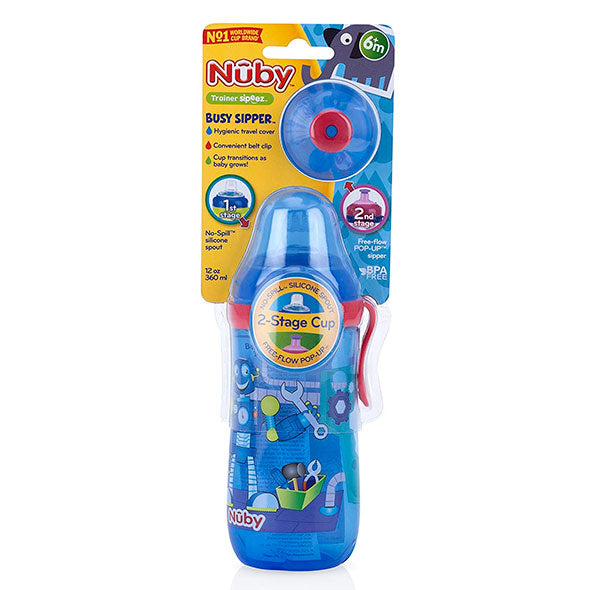 Vaso 2 Tapas Nuby X 360Ml 6M+ 10229