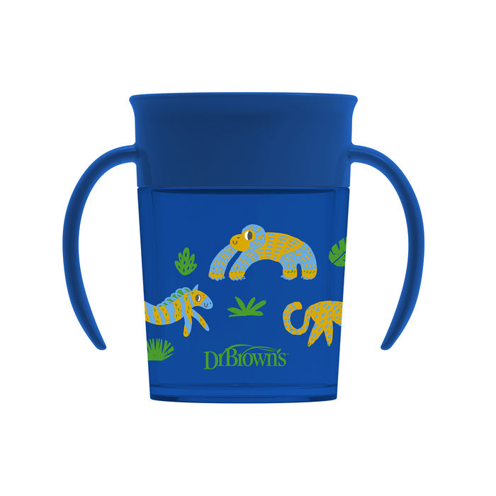 Vaso Antiderrame 360 Dr Browns Azul Con Diseño 6M+