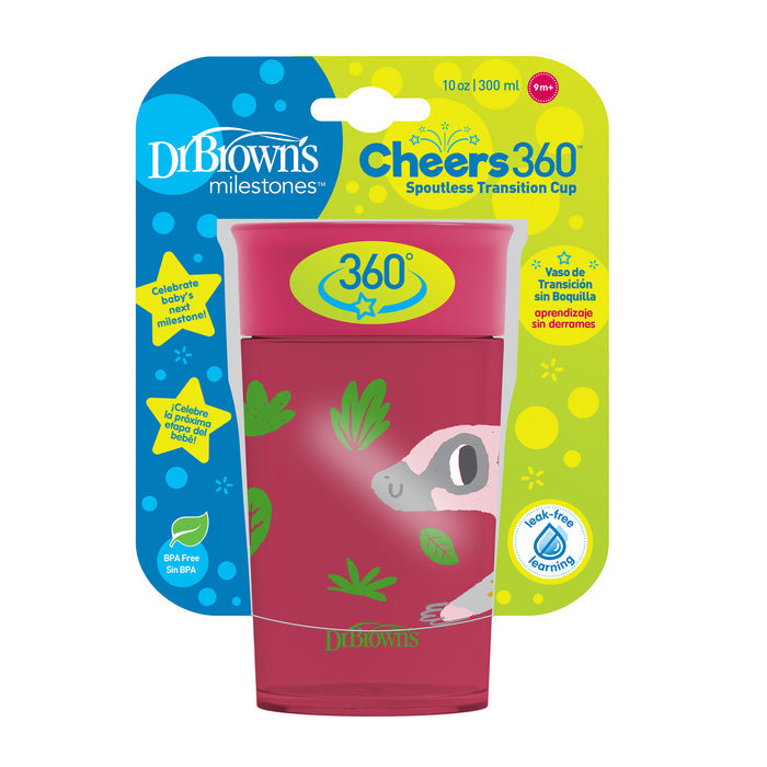Vaso Antiderrame 360 Dr Browns Rojo Con Diseño 9M+