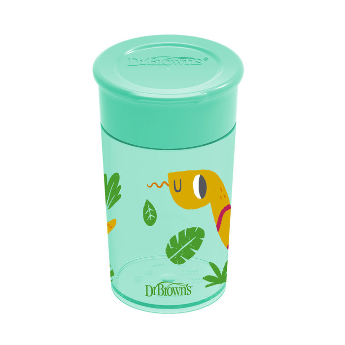 Vaso Antiderrame 360 Dr Browns Verde Con Diseño 9M+