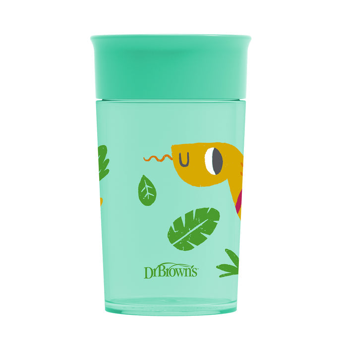 Vaso Antiderrame 360 Dr Browns Verde Con Diseño 9M+