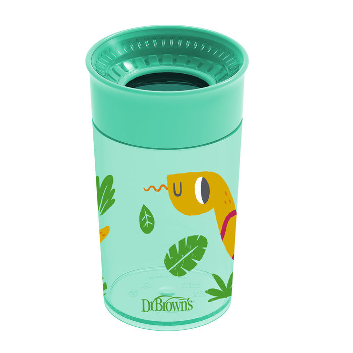 Vaso Antiderrame 360 Dr Browns Verde Con Diseño 9M+