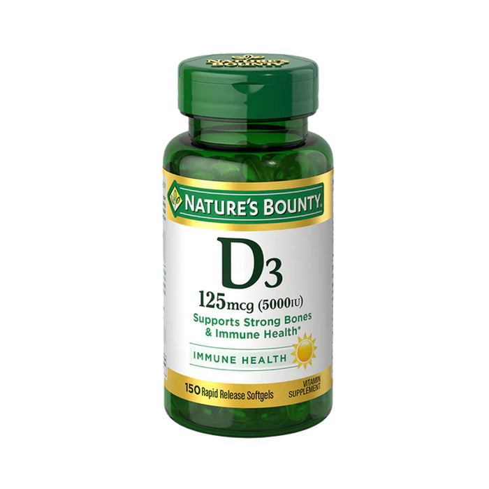 Vitamina D3 Natures Bounty 5000Ui X 150 Capsulas Blandas