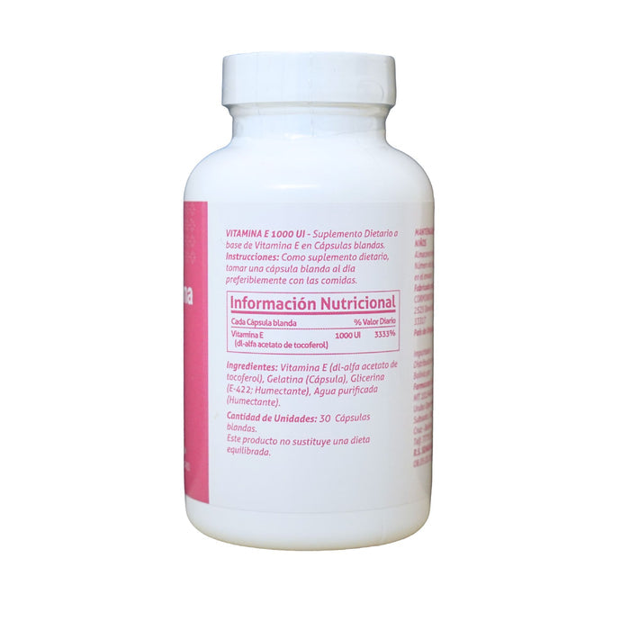 Vitamina E Farmacorp 1000Ui X 30 Cap Blandas