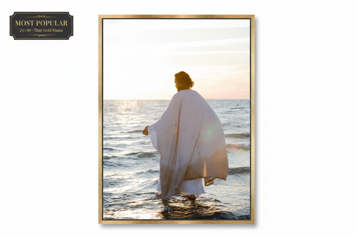Walking on Water - Most Popular - Thin Gold Frame