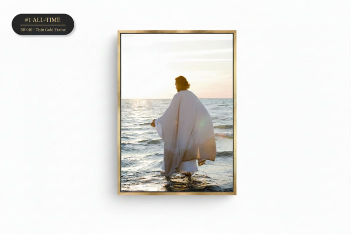 Framed Canvas / 8X10 / Thin Gold
