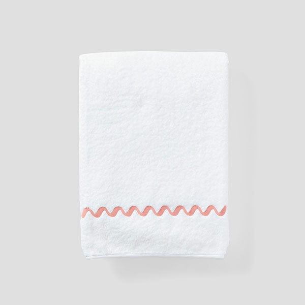 Wave Embroidered Bath Towel