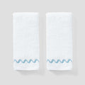Wave Embroidered Hand Towels (pair)