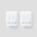 Wave Embroidered Washcloths (pair)
