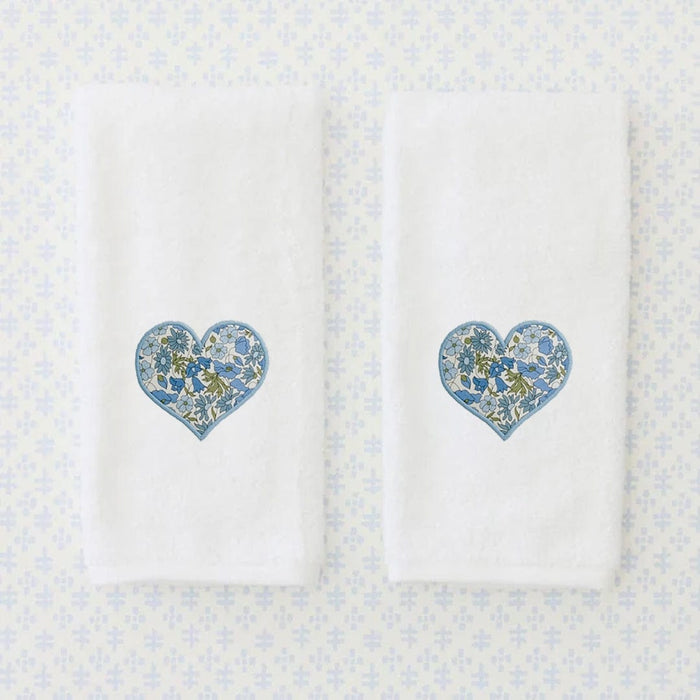 Liberty Blue Heart on White / No Embroidery