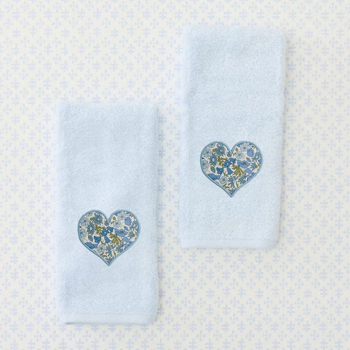 Liberty Blue Heart on Blue / No Embroidery