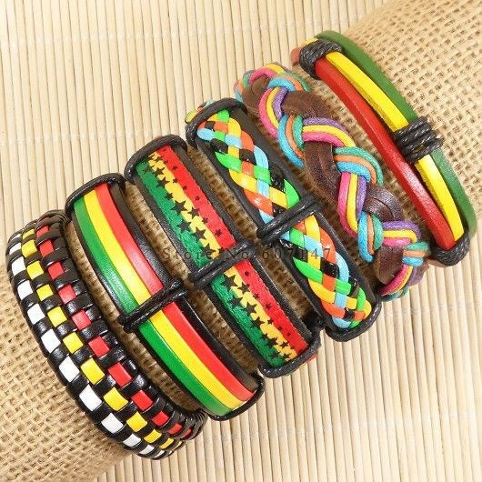 Wholesale (6pcs/lot) Multilayer Weave Wrap Hemp&Genuine Charm  leather bracelet for men & women-S24