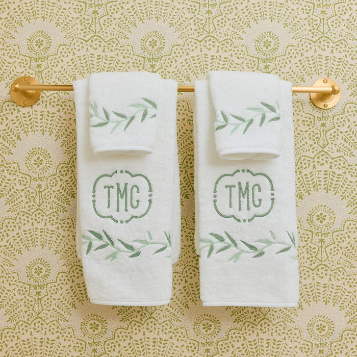 Willow Embroidered Hand Towels (pair)