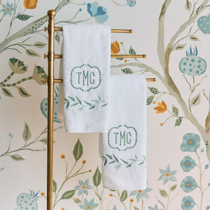 Willow Embroidered Hand Towels (pair)