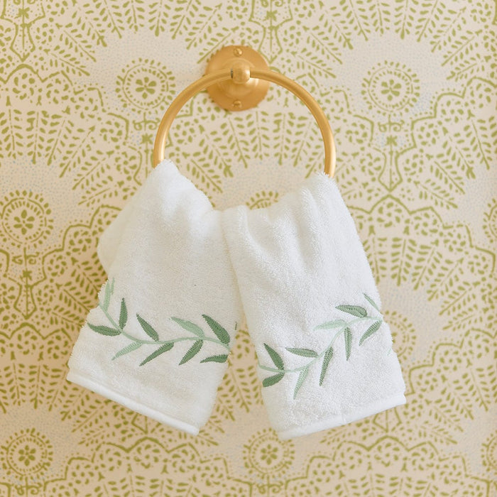 Willow Embroidered Washcloths (pair)