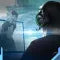 Wired gaming headset - gamer wearing headset
