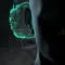Wired gaming headset - green light cable detail
