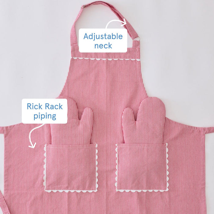 Women’s Apron and Oven Mitt Set