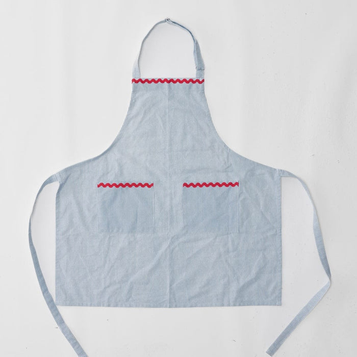 Blue and White Stripe / No Embroidery