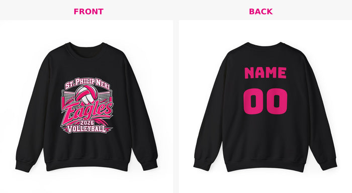 Youth Sizes - BLACK - Customizable VB Crewneck
