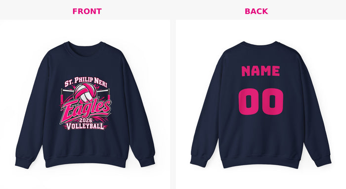 Youth Sizes - NAVY- Customizable VB Crewneck
