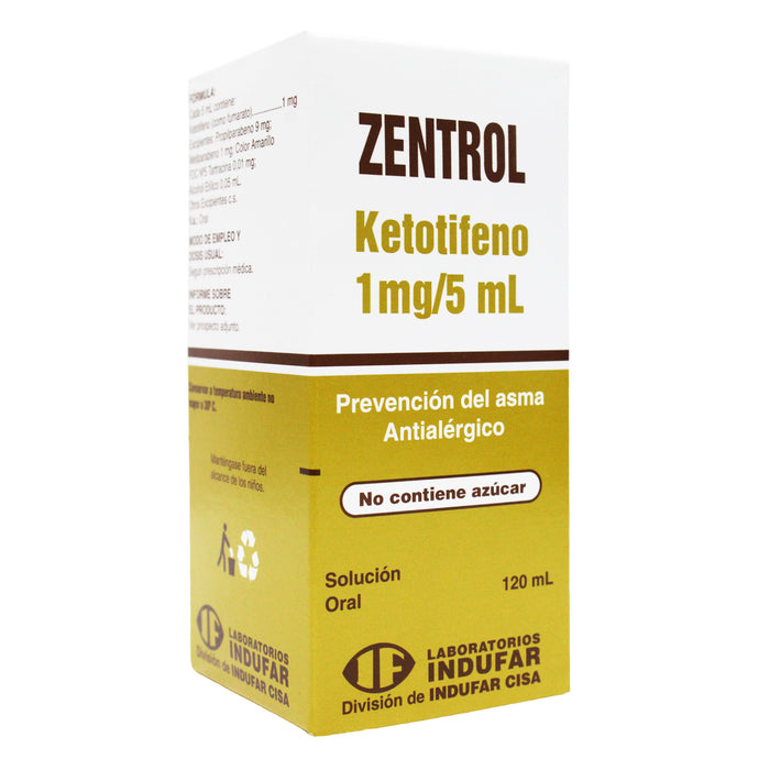 Zentrol 1Mg 5Ml Jbe X 120Ml Ketotifeno