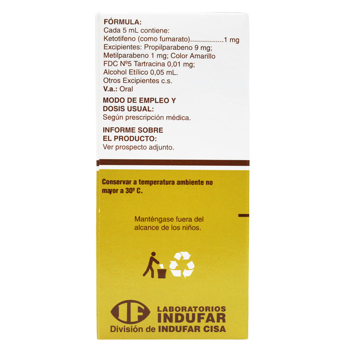 Zentrol 1Mg 5Ml Jbe X 120Ml Ketotifeno
