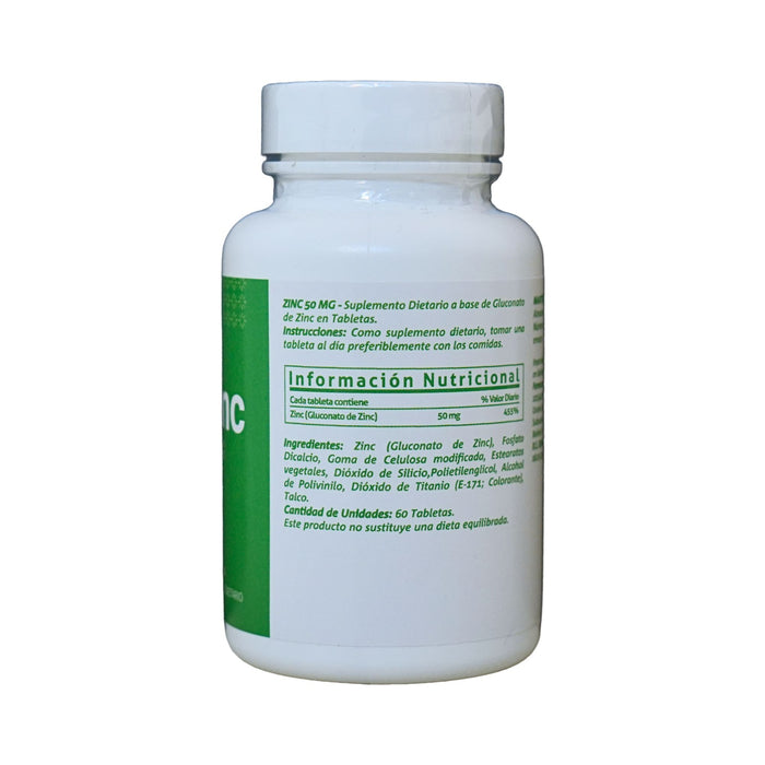 Zinc Farmacorp 50Mg X 60 Tabletas
