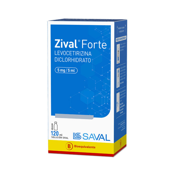 Zival Forte 5Mg/5Ml Levocetirizina Jarabe X 120Ml